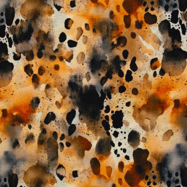 Baumwoll-Leinen Adria Abstrakt Erdtöne von Swafing